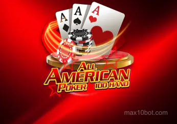 Ảnh chụp màn hình trò chơi All American Poker 100 Tay trên nền tảng Max10 Bot